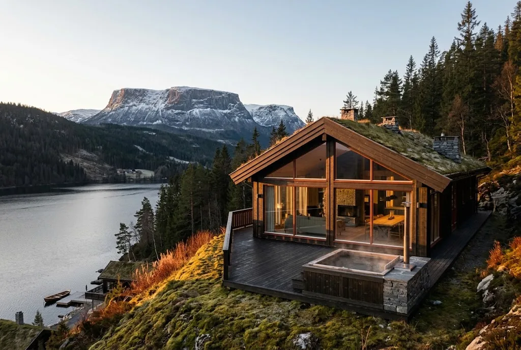 Artist's impression of the planned Mountain House, a separate house higher up the slope facing the mountain